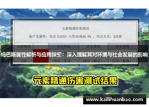 玛巴斯属性解析与应用探索：深入理解其对环境与社会发展的影响